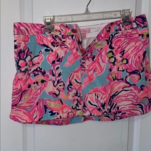 Lilly Pulitzer Pink and Blue Floral Skirt